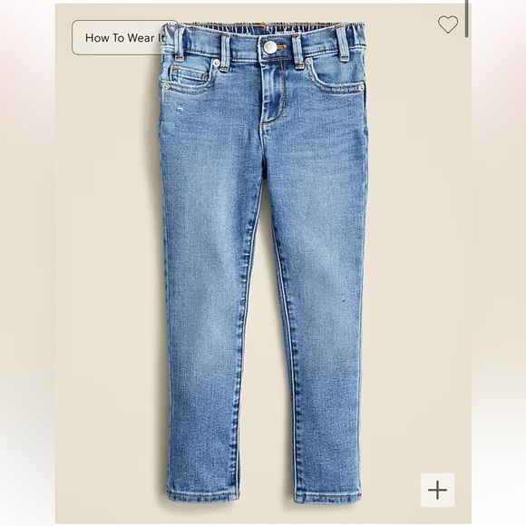 NWOT j crew Girls' runaround jean in faded wave wash - Picture 1 of 4